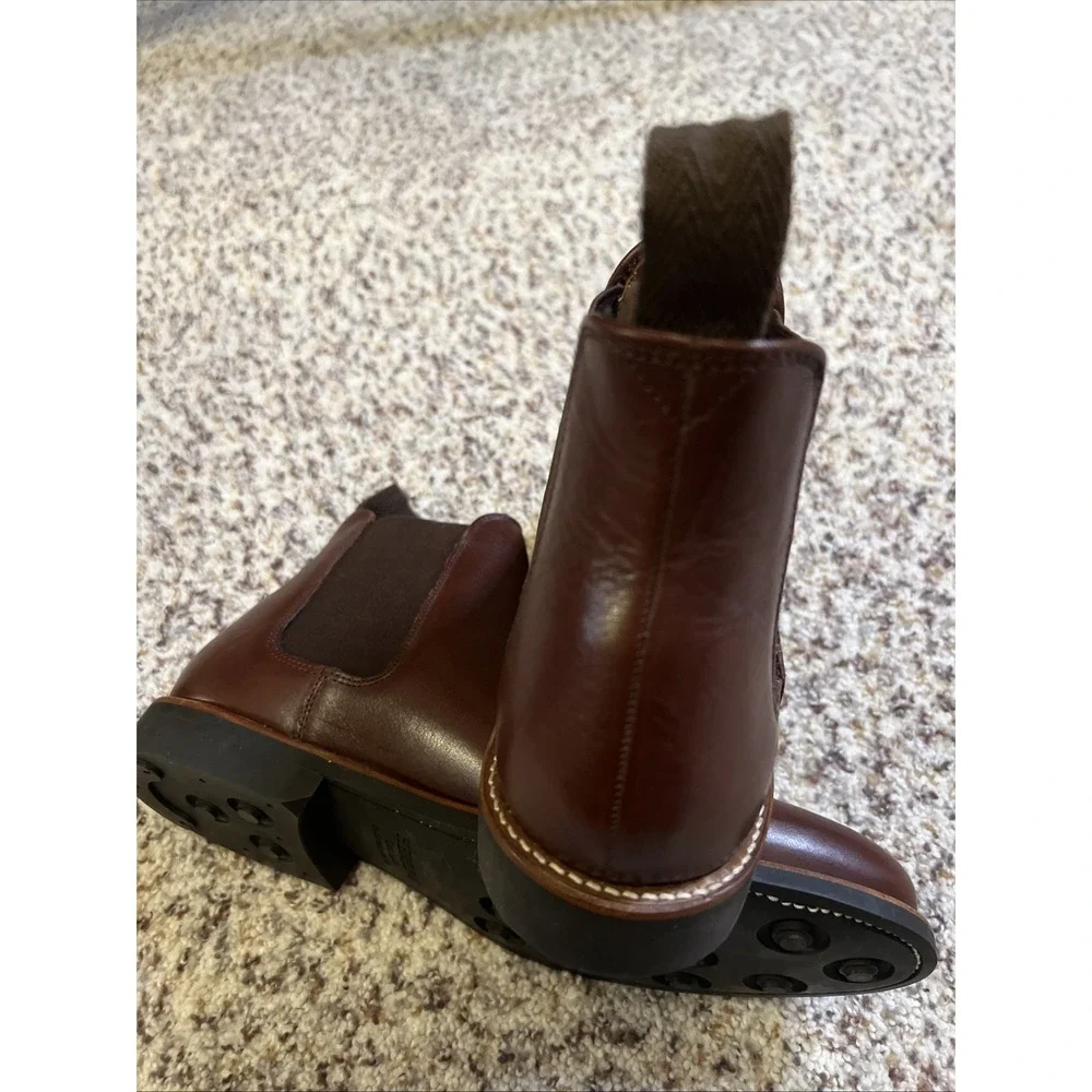 Herring Shoes New Men Chelsea Brown‎ Leather Sz 7F Equal Sz 8 US Made In India